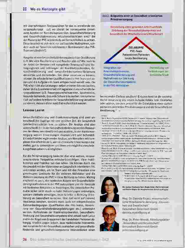 Vorschauseite 3: Gesundheitsfördernde Primärversorgung