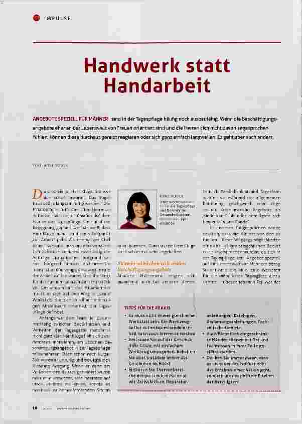Vorschauseite 1: Handwerk statt Handarbeit