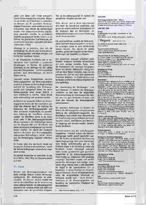 Vorschauseite 5: Wege zur Balance zwischen gerichtlichem Bürokratismus und strukturierter Betreuungsarheit Rechtliche Vorgaben für die Arbeit des Betreuungsgerichts und Möglichkeiten der Arbeitser…