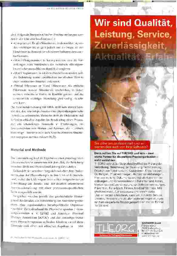 Vorschauseite 2: Ethik im Professionalisierungsprozess der Physiotherapie