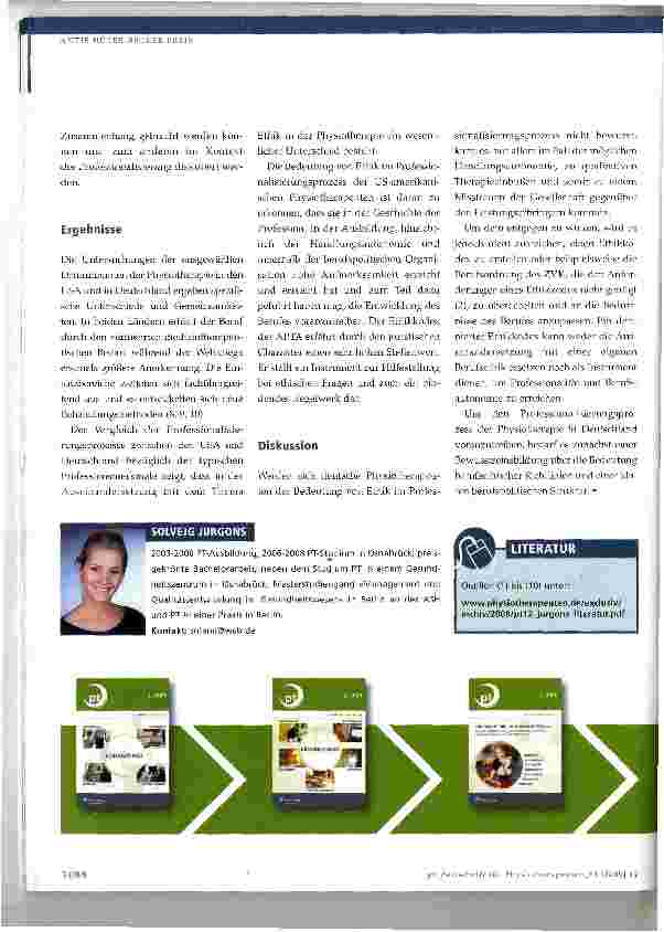 Vorschauseite 3: Ethik im Professionalisierungsprozess der Physiotherapie