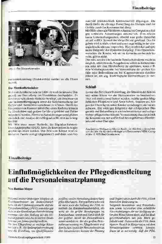Vorschauseite 5: Betreuung und Pflege von Kindern vor Herzoperationen
