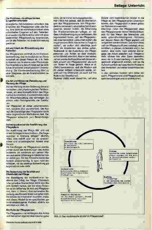 Vorschauseite 6: Pflegemodelle und Pflegeprozeß Beilage Dokumentation Ausund Fortbildung