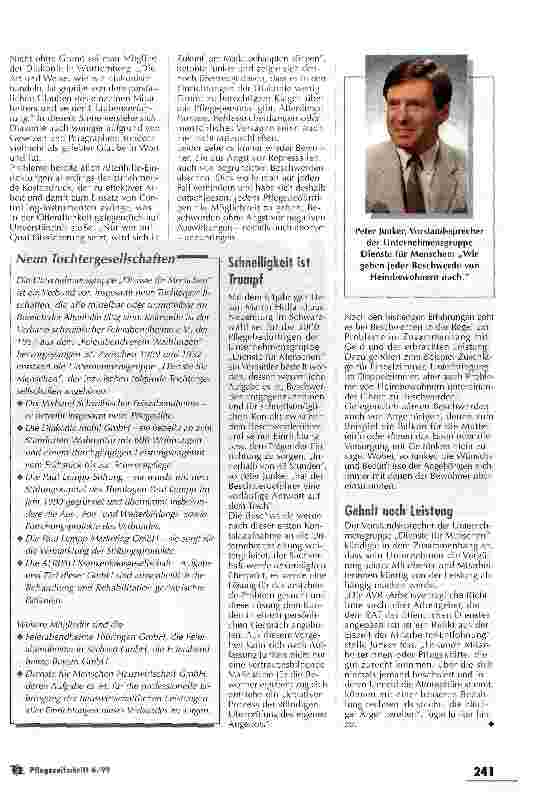 Vorschauseite 2: Ein Dekan wird Klagemauer für Heimbewohner Dienste für Menschen reagiert auf negative Presseberichte