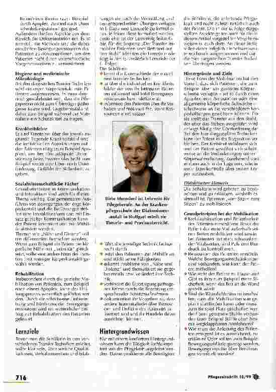 Vorschauseite 2: In der Sitzposition fühlt sich der immobile Patient sicherer Teil 9 - Transfer immobiler Patienten vom Bett auf den Stuhl