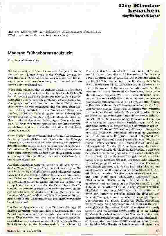 Vorschauseite 1: Moderne Frühgeborenenaufzucht