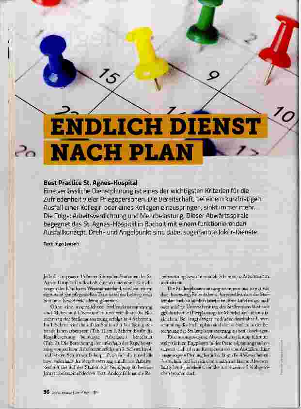 Vorschauseite 1: ENDLICH DIENST NACH PLAN