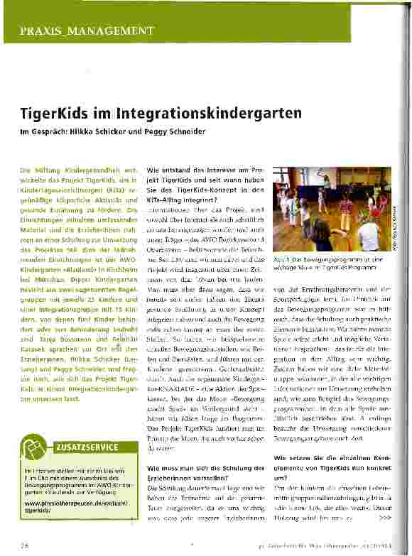 Vorschauseite 1: TigerKids im Integrationskindergarten