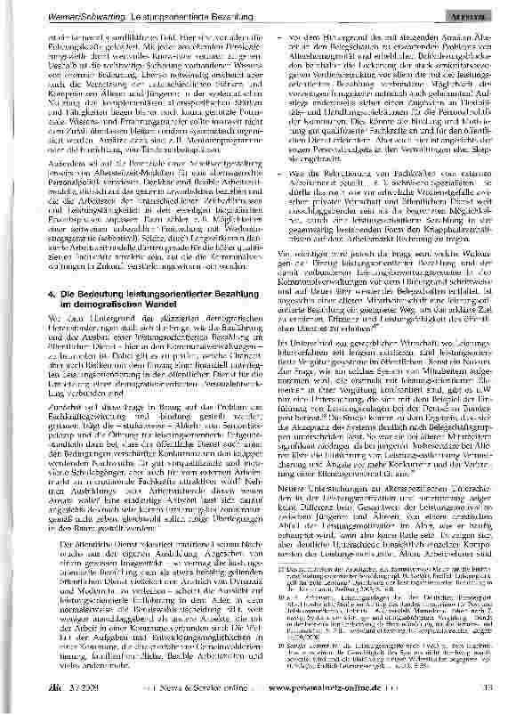Vorschauseite 4: Leistungsorientierte Bezahlung vor dem Hintergrund einer demografieorientierten Personalentwicklung im öffentlichen Dienst - am Beispiel der Kommunalverwaltung