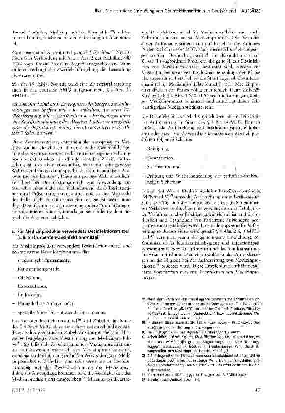 Vorschauseite 3: Die rechtliche Einstufung von Desinfektionsmitteln in Deutschland