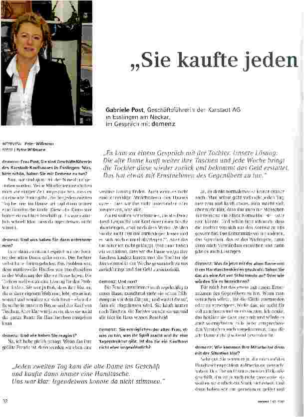 Vorschauseite 1: „Sie kaufte jeden zweiten Tag eine Handtasche