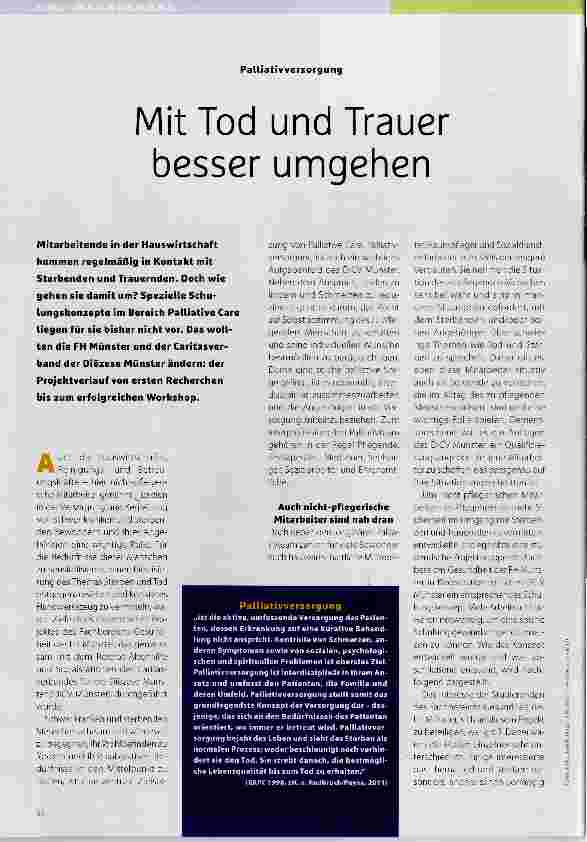 Vorschauseite 1: Mit Tod und Trauer besser unngehen