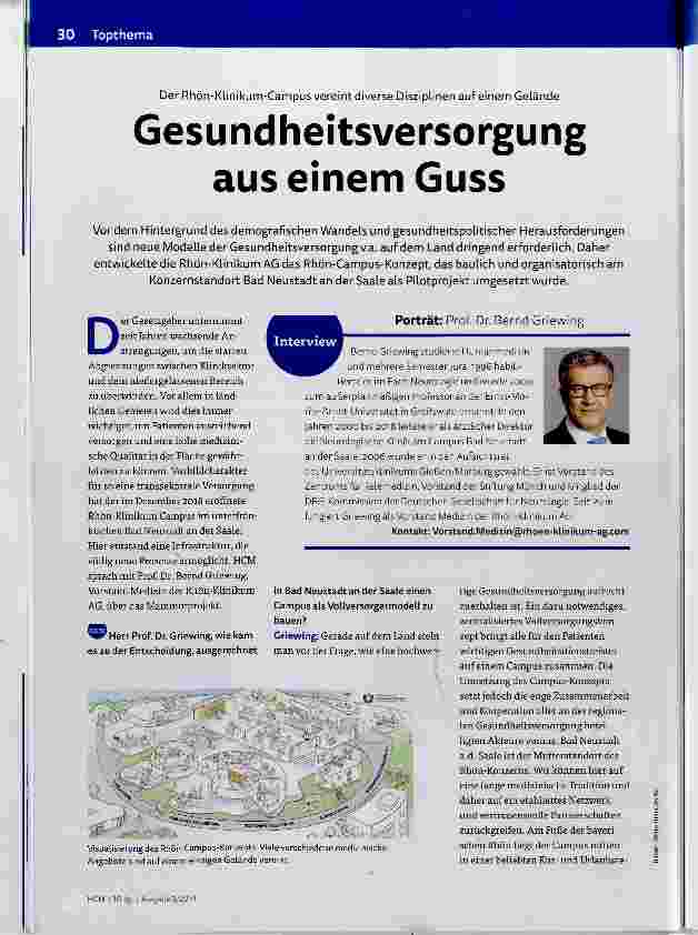 Vorschauseite 1: Gesundheitsversorgung aus einem Guss