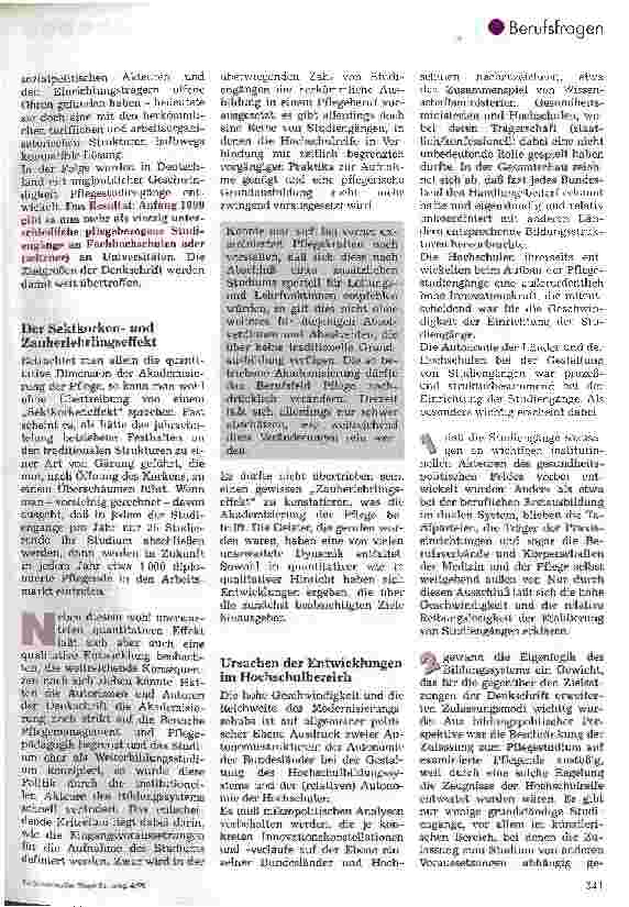 Vorschauseite 2: Die Akademisierung der Pflege Eine Zwischenbilanz. Teil 1.