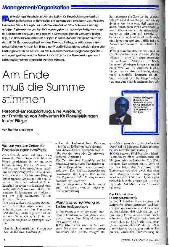 Vorschauseite 1: Am Emde muß die Summe stimmen