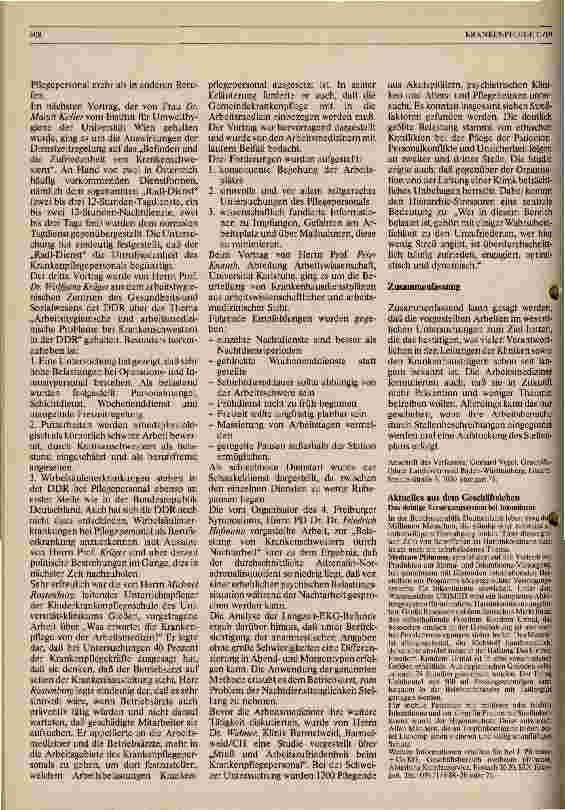 Vorschauseite 2: Arbeitsmedizin im Gesundheitsdienst Bericht vom 4. Freiburger Symposium
