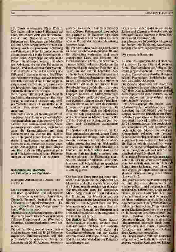 Vorschauseite 2: Die Neurologisch-Psychiatrische Station am Allgemeinkrankenhaus