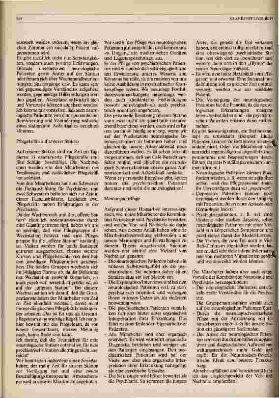 Vorschauseite 6: Die Neurologisch-Psychiatrische Station am Allgemeinkrankenhaus
