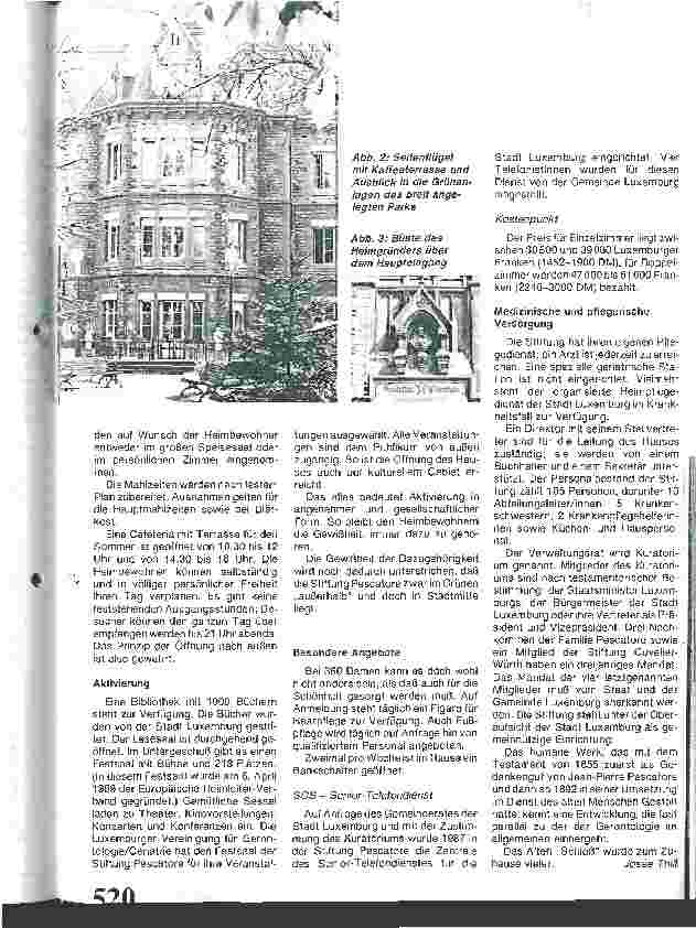 Vorschauseite 3: Ein Altenheim in Luxemburg: Die Stiftung Jean-Pierre Pescatore