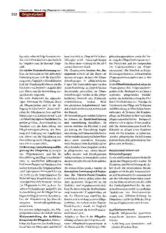 Vorschauseite 5: Aufgabengebiete klinisch tätiger Pflegeexperten in Deutschland und deren Verortung in der internationalen Advanced Nursing Practice
