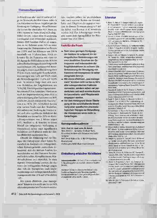 Vorschauseite 5: Osteoporose Epidemiologie und Versorgungsqualität