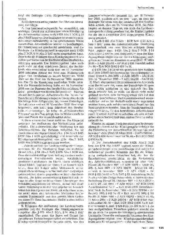 Vorschauseite 2: Fristlose Kündigung wegen Bestechlichkeit, Nötigung, pp.