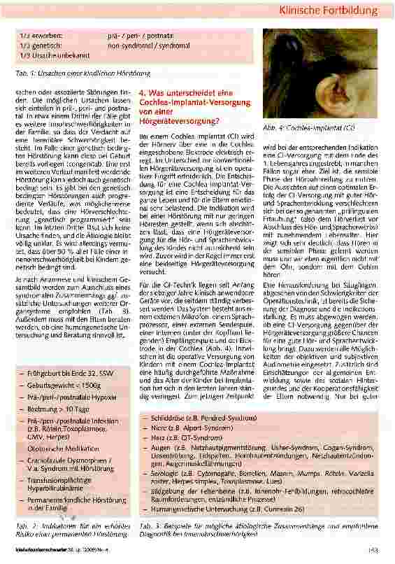 Vorschauseite 6: Hörstörungen im Kindesalter FAQs an die Pädaudiologie