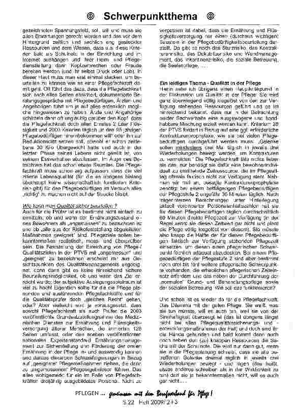 Vorschauseite 3: Das Dilemma mit der guten Pflege