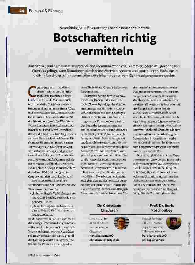 Vorschauseite 1: Botschaften richtig vermitteln