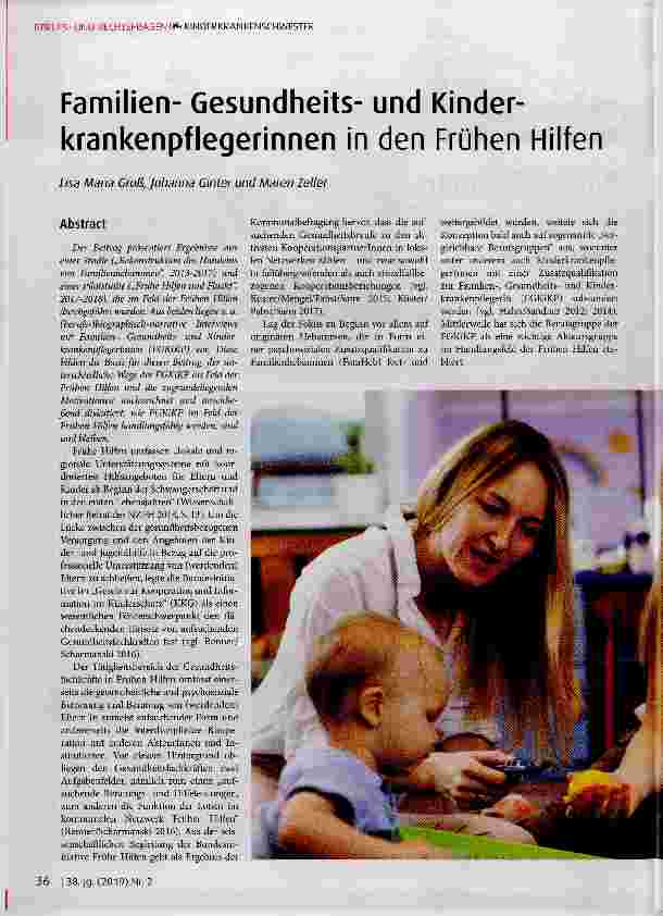 Vorschauseite 1: Familien-Gesundheitsund Kinderkrankenpflegerinnen in den Frühen Hilfen