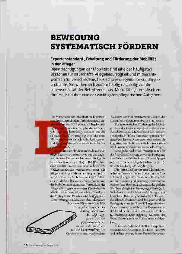 Vorschauseite 1: BEWEGUNG SYSTEMATISCH FÖRDERN