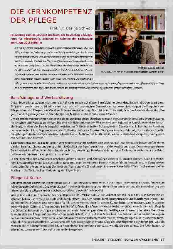 Vorschauseite 1: DIE KERNKOMPETENZ DER PFLEGE