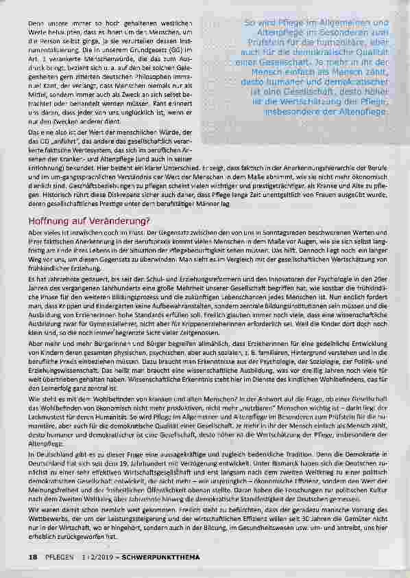 Vorschauseite 2: DIE KERNKOMPETENZ DER PFLEGE