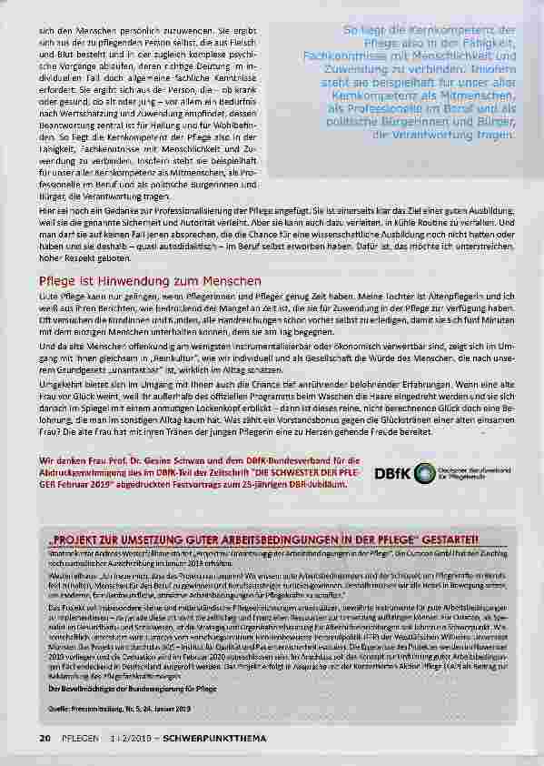 Vorschauseite 4: DIE KERNKOMPETENZ DER PFLEGE