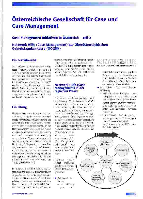 Vorschauseite 1: Österreichische Gesellschaft für Case und Care Management