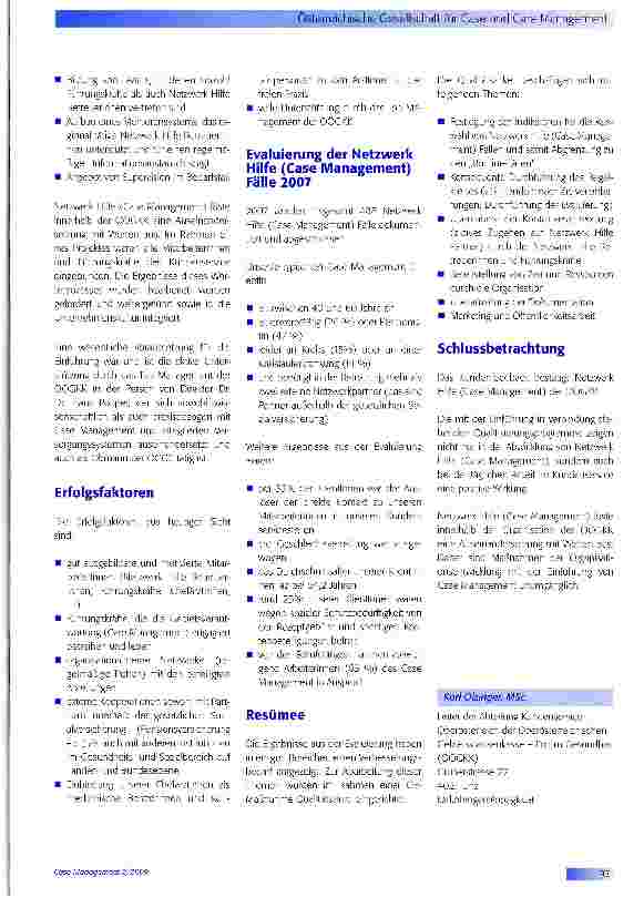 Vorschauseite 3: Österreichische Gesellschaft für Case und Care Management