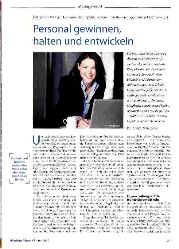Vorschauseite 1: Personal gewinnen, halten und entwickeln