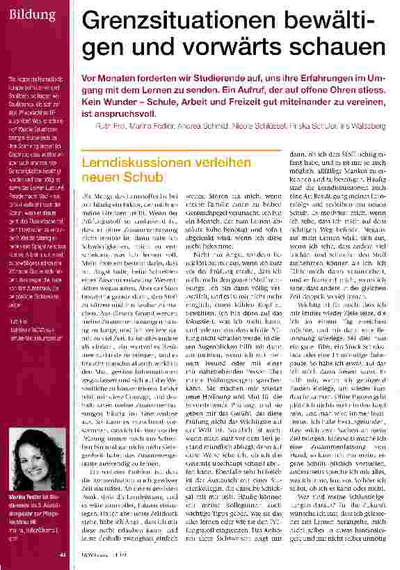 Vorschauseite 1: Grenzsituationen bewältigen und vorwärts schauen