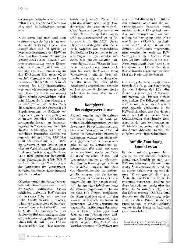 Vorschauseite 3: Rückenund Gegenwind für Hausarztverträge