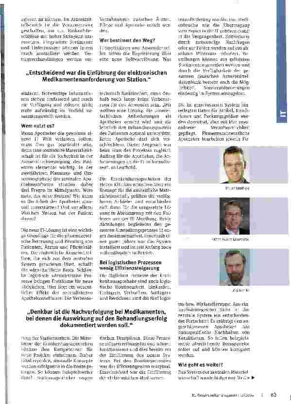 Vorschauseite 2: Helios Kliniken standardisieren Apotheken-IT