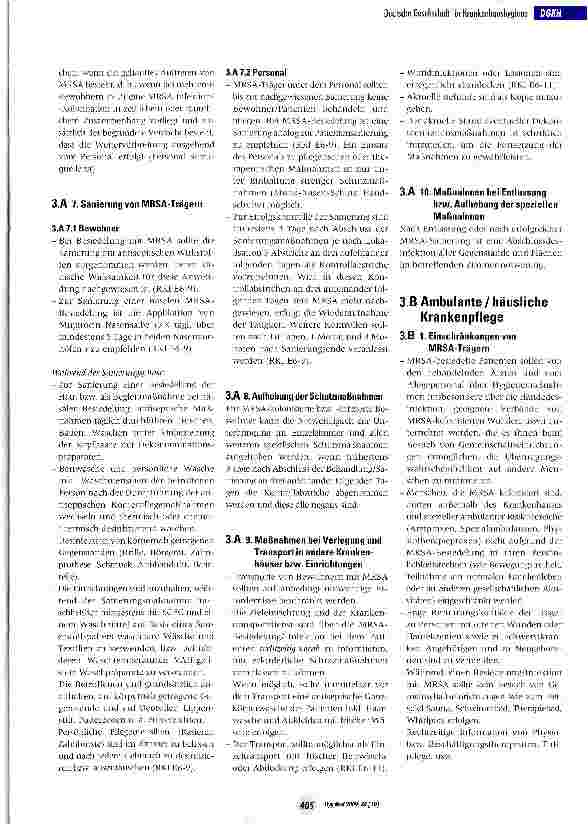 Vorschauseite 4: Maßnahmenplan für MRSA in Gesundheitseinrichtungen