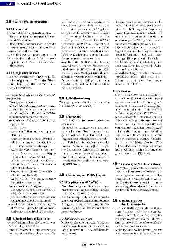 Vorschauseite 5: Maßnahmenplan für MRSA in Gesundheitseinrichtungen
