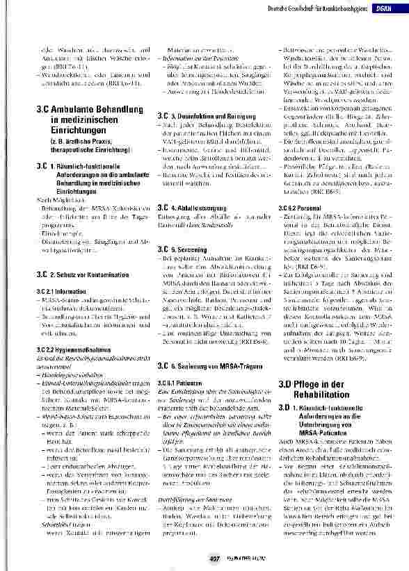 Vorschauseite 6: Maßnahmenplan für MRSA in Gesundheitseinrichtungen