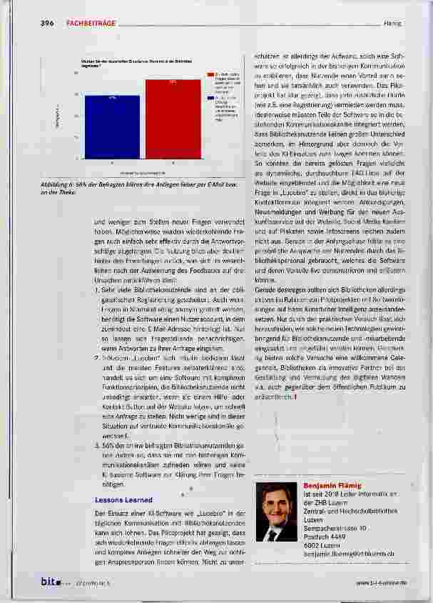 Vorschauseite 6: Pilotprojekt zum Einsatz Künstlicher Intelligenz in der täglichen Kommunikation mit Bibliotheksnutzenden