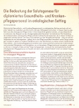 Vorschauseite 1: Die Bedeutung der Salutogenese für diplomiertes Gesundheitsund Krankenpflegepersonal im onkologischen Setting