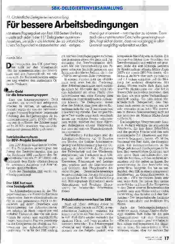 Vorschauseite 1: 11. ordentliche Deligiertenversammlung Für bessere Arbeitsbedingungen