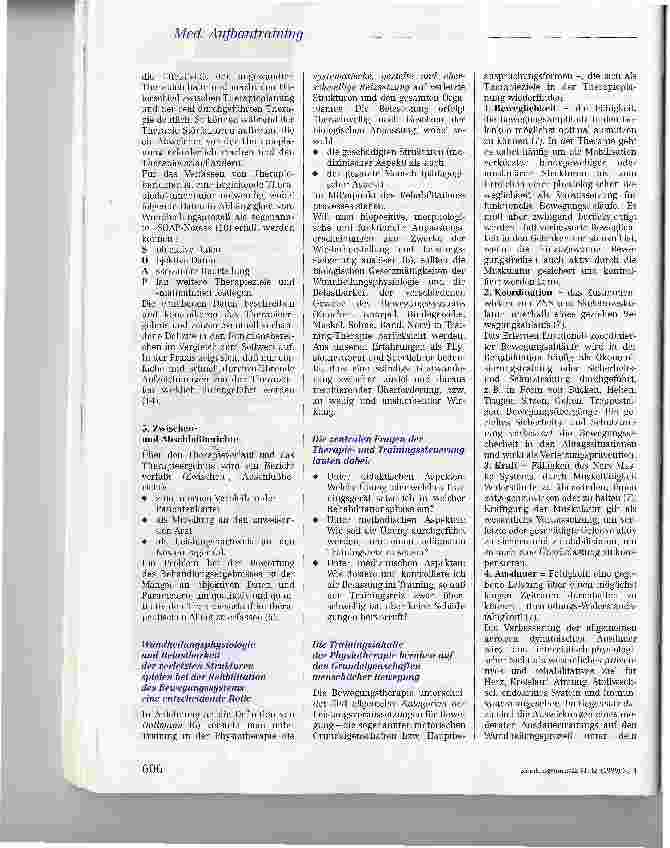 Vorschauseite 6: Grundlagen, Definitionen und Ziele des Medizinischen Aufbautrainings in der Physiotherapie (Teil I)