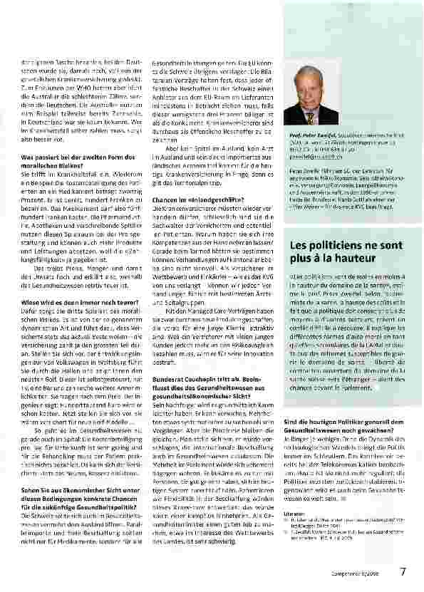 Vorschauseite 2: «Die Politiker sind dem Gesundheitswesen je länger je weniger gewachsen»