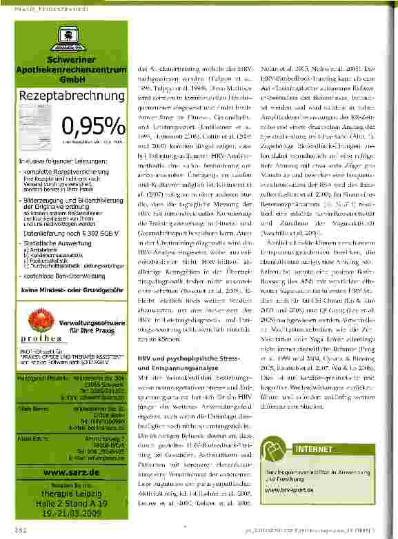 Vorschauseite 6: Herzfrequenzvariabilität und Physiotherapie