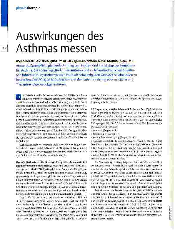 Vorschauseite 1: Auswirkungen des Asthmas messen